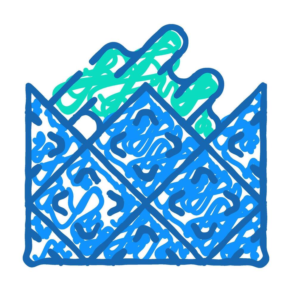 lay tiles icon doodle illustration vector