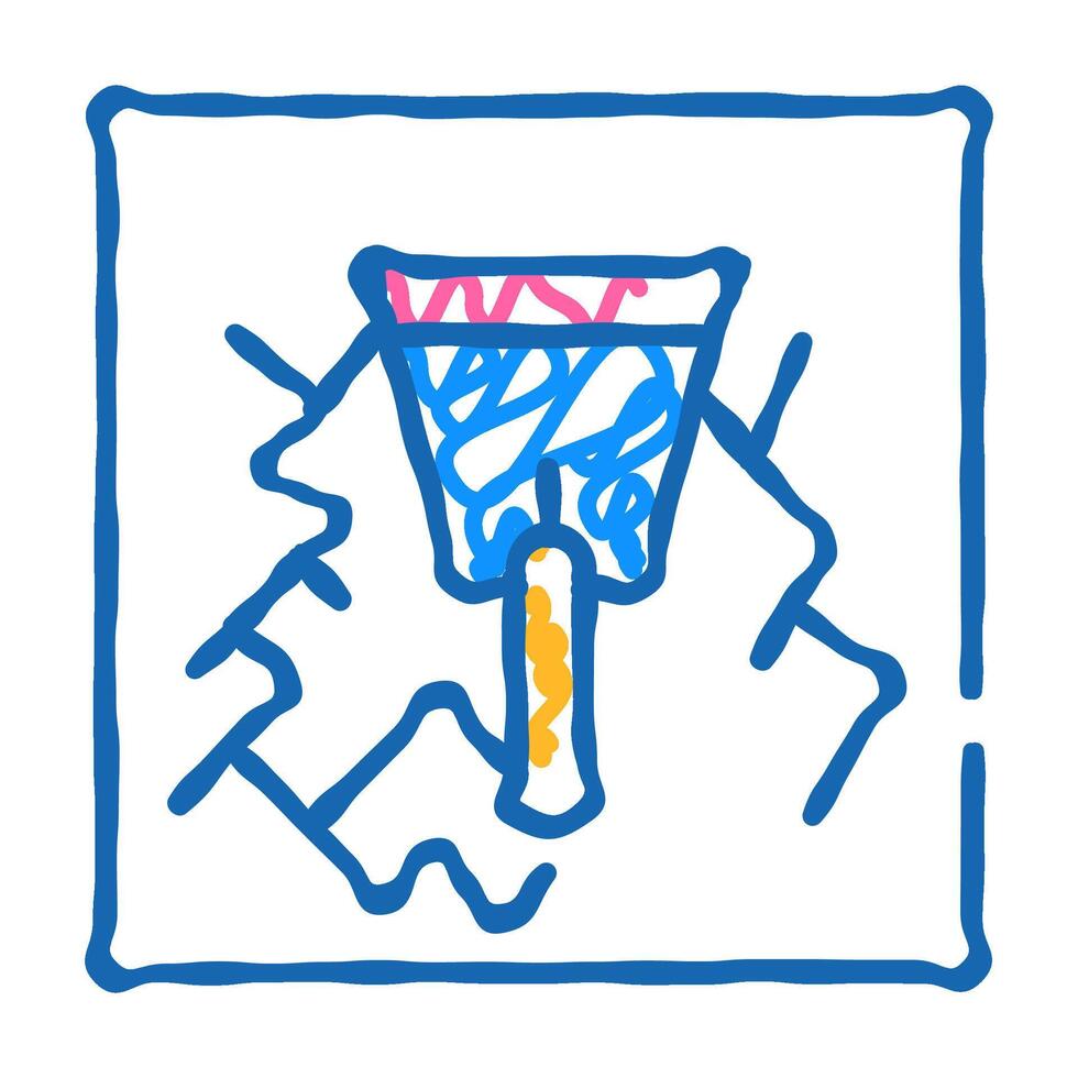 wall gaps plaster icon doodle illustration vector