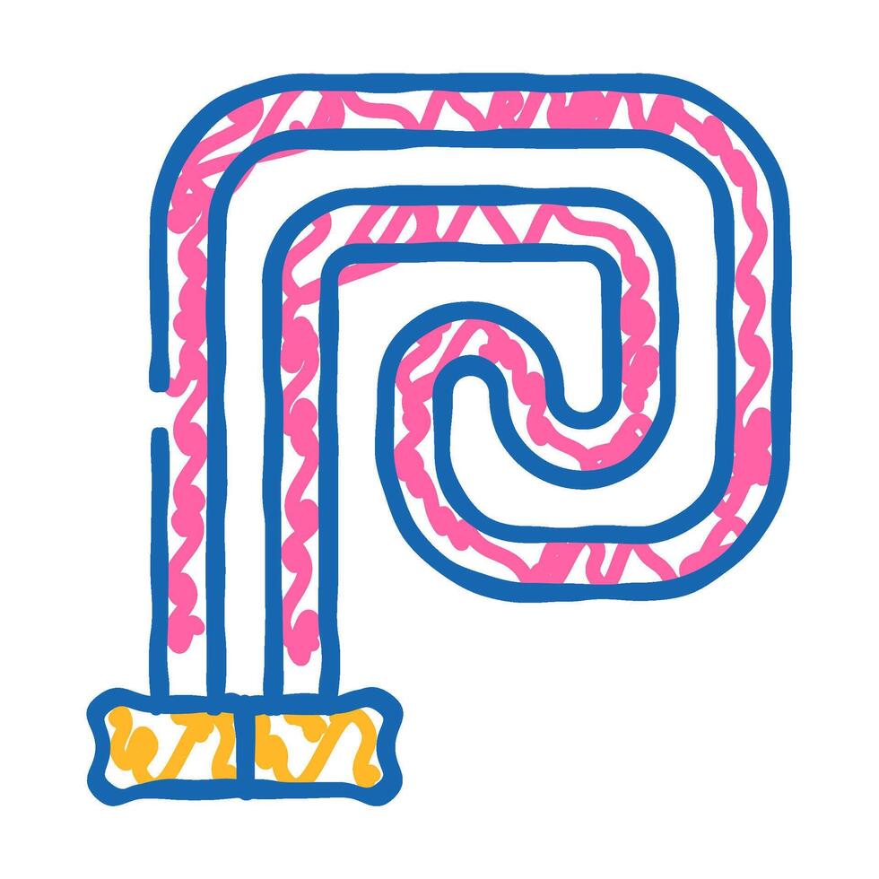 floor heating icon doodle illustration vector