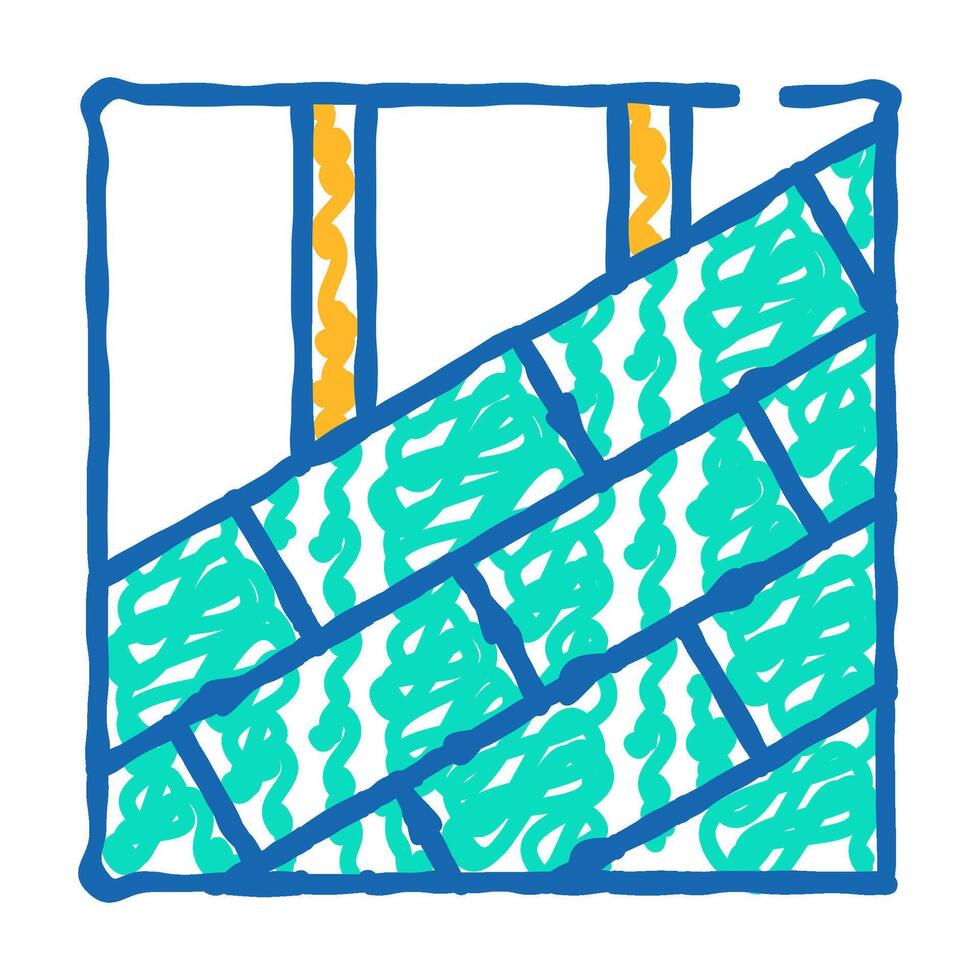 roof tiles laying icon doodle illustration vector