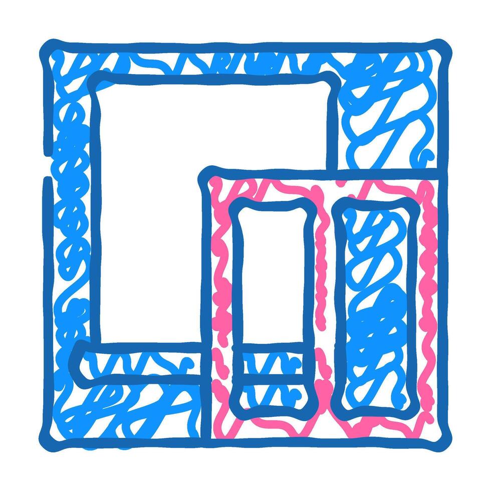window installation icon doodle illustration vector