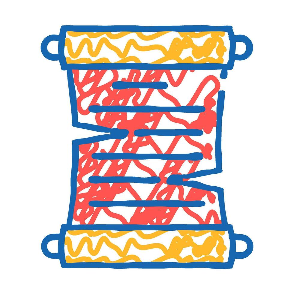 paper scroll icon doodle illustration vector