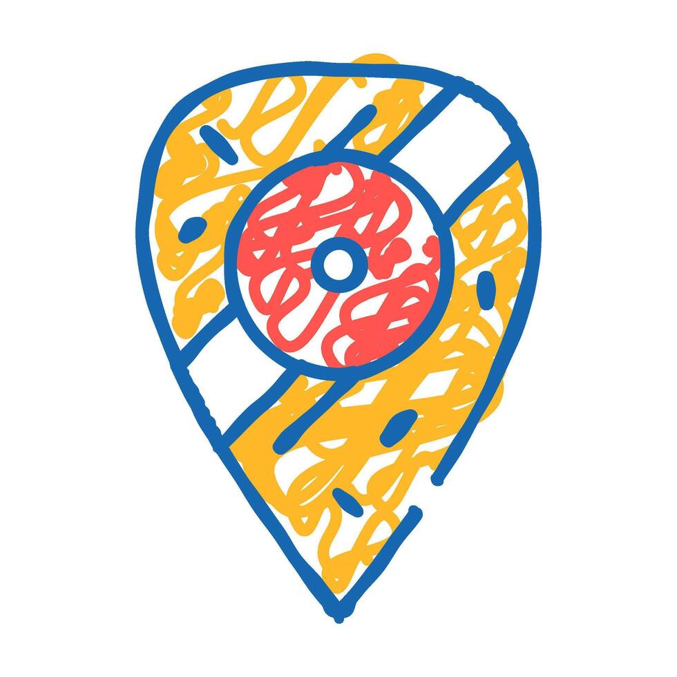 medieval shield icon doodle illustration vector
