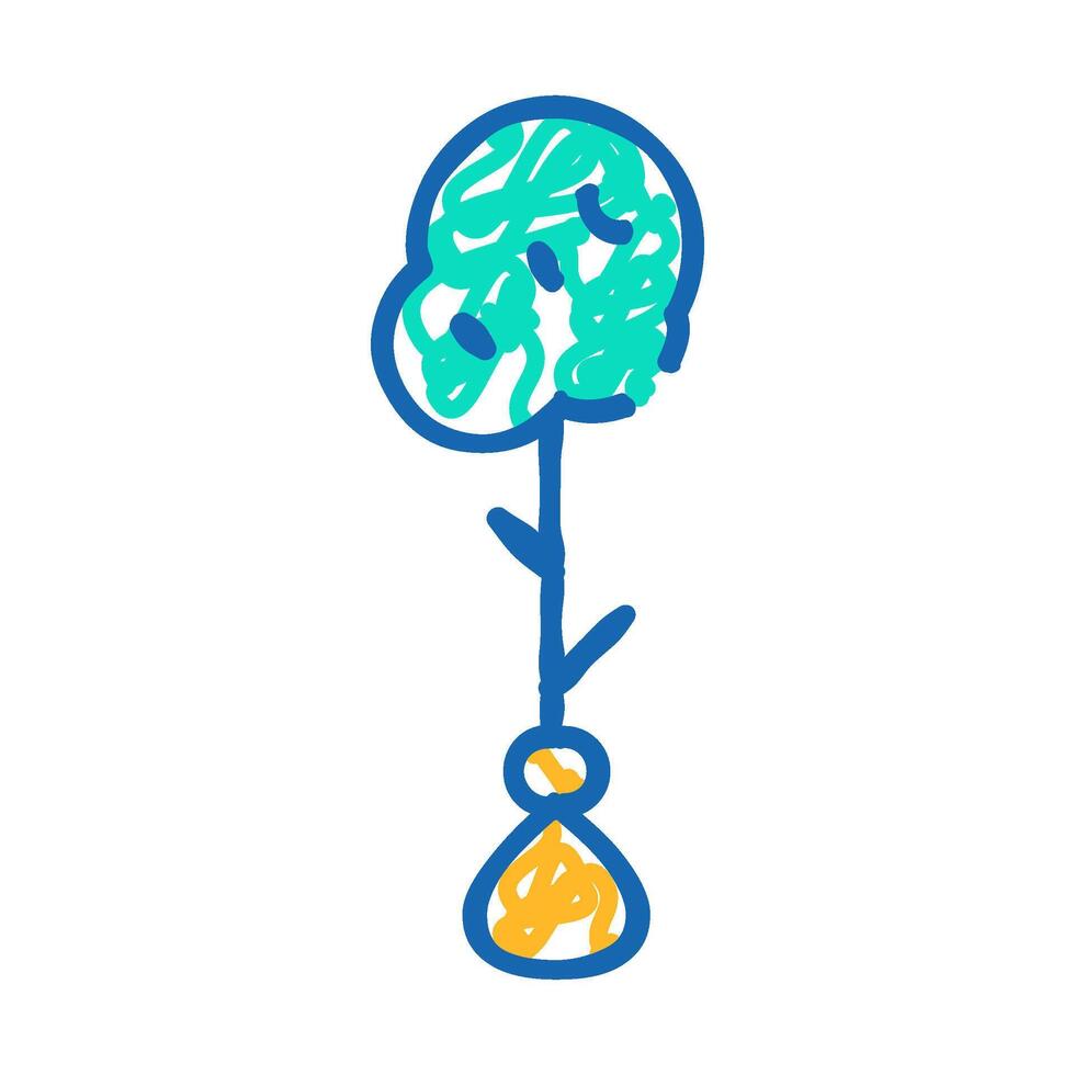 seedling tree icon doodle illustration vector