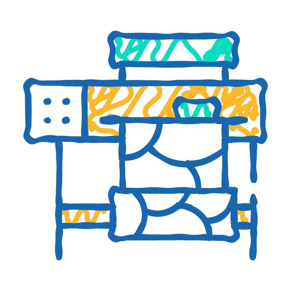 printer for printing on fabric icon doodle illustration vector
