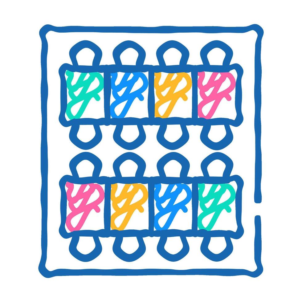 threads set icon doodle illustration vector
