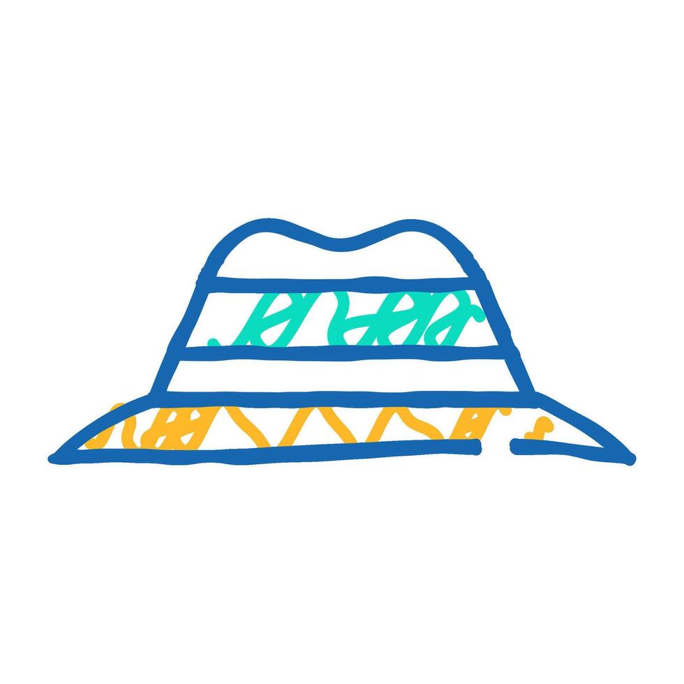 hat grandfather sign icon doodle illustration vector