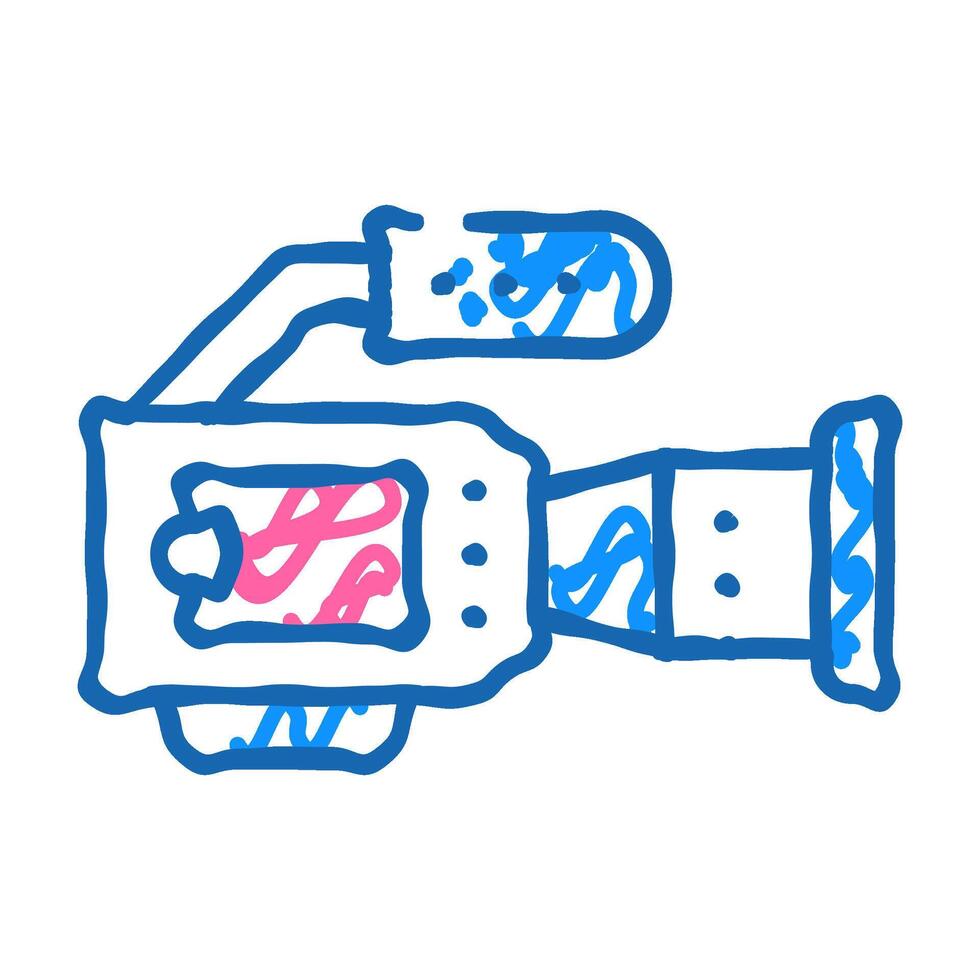 camera sign icon doodle illustration vector