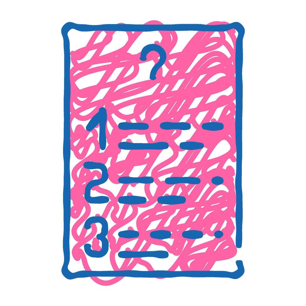 questions list sign icon doodle illustration vector