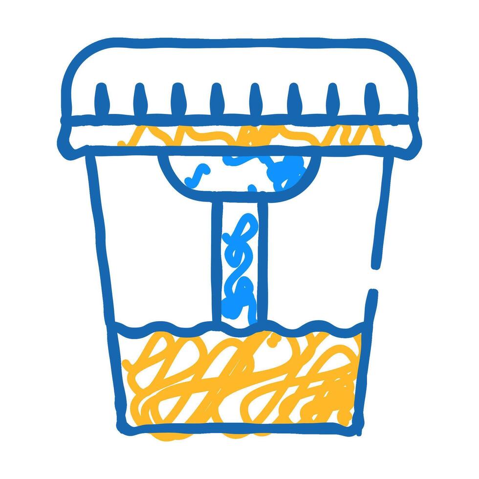 urine analysis sign icon doodle illustration vector