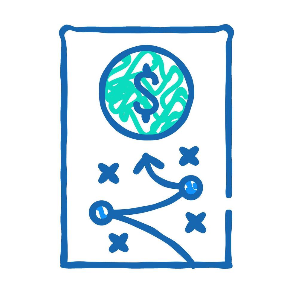 business strategy sign icon doodle illustration vector