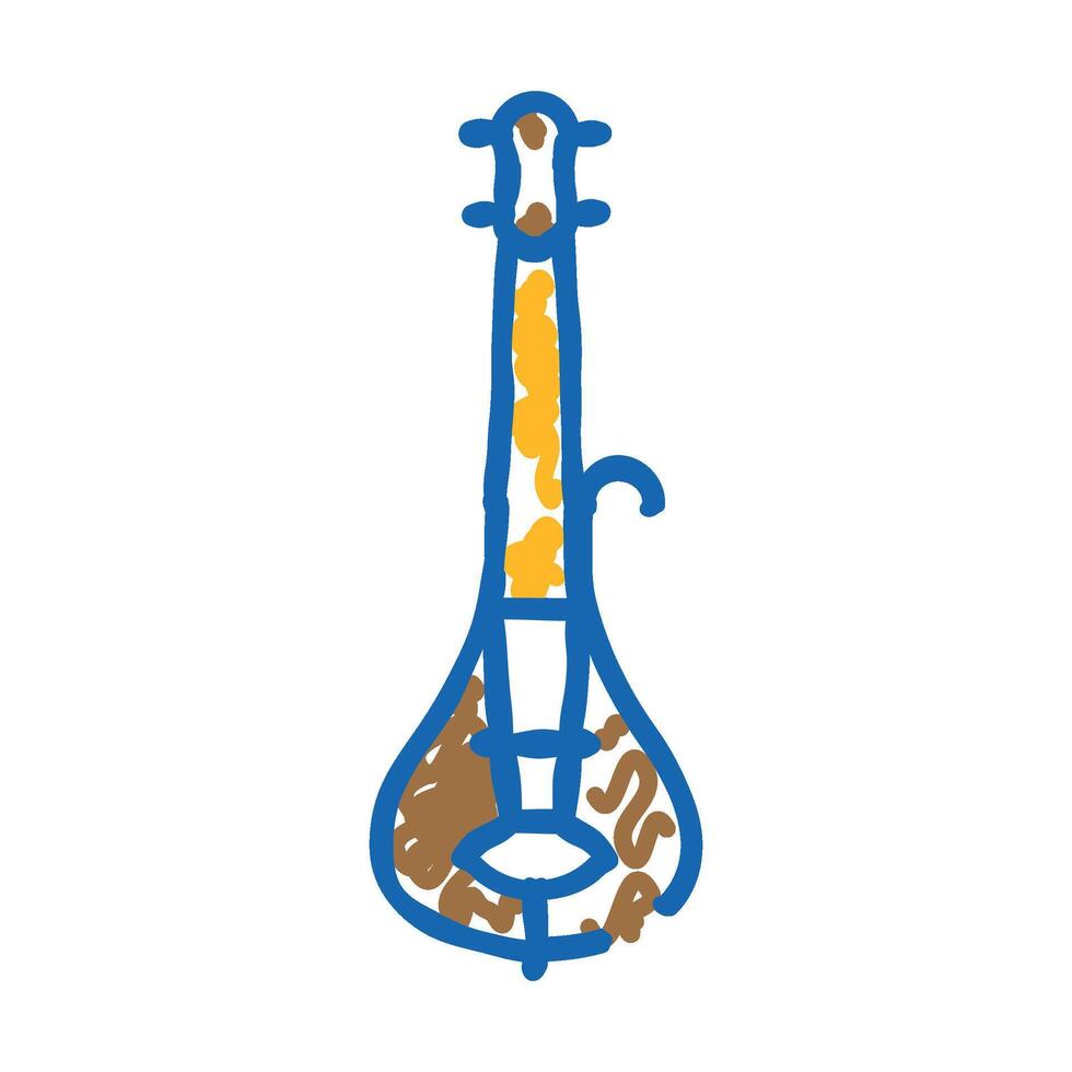 new generation electric violin icon doodle illustration vector