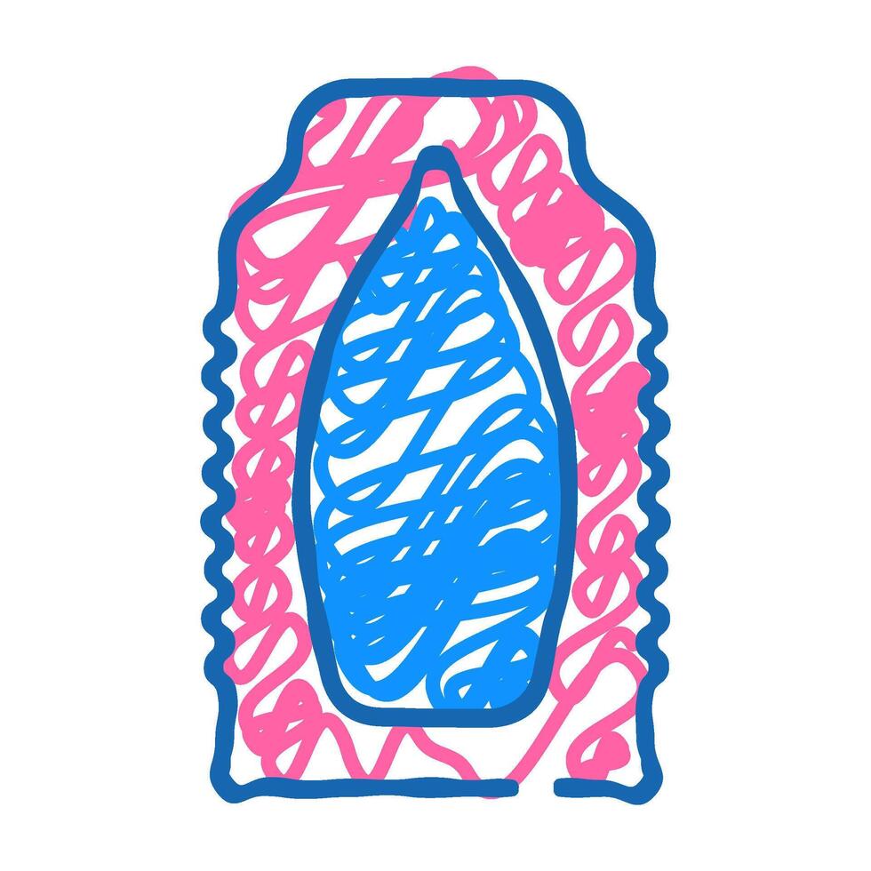 gynecological suppositories sign icon doodle illustration vector