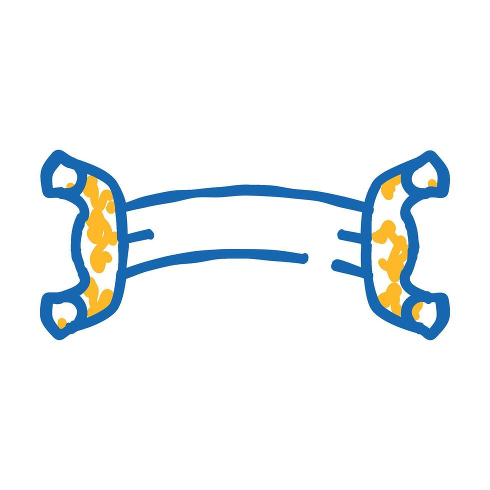 bridge of violin icon doodle illustration vector