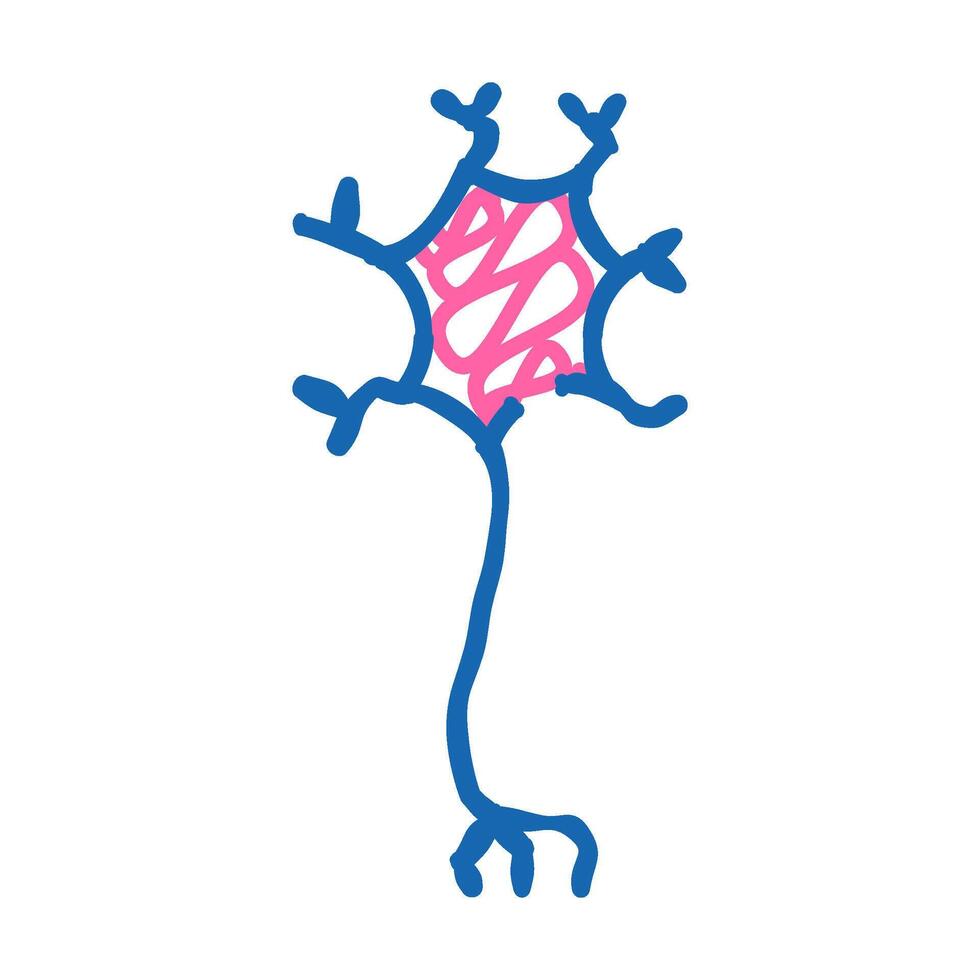 neuropsychology science flat icon doodle illustration vector