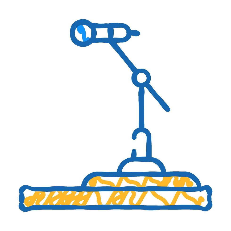 microphone on stand for speech toast icon doodle illustration vector