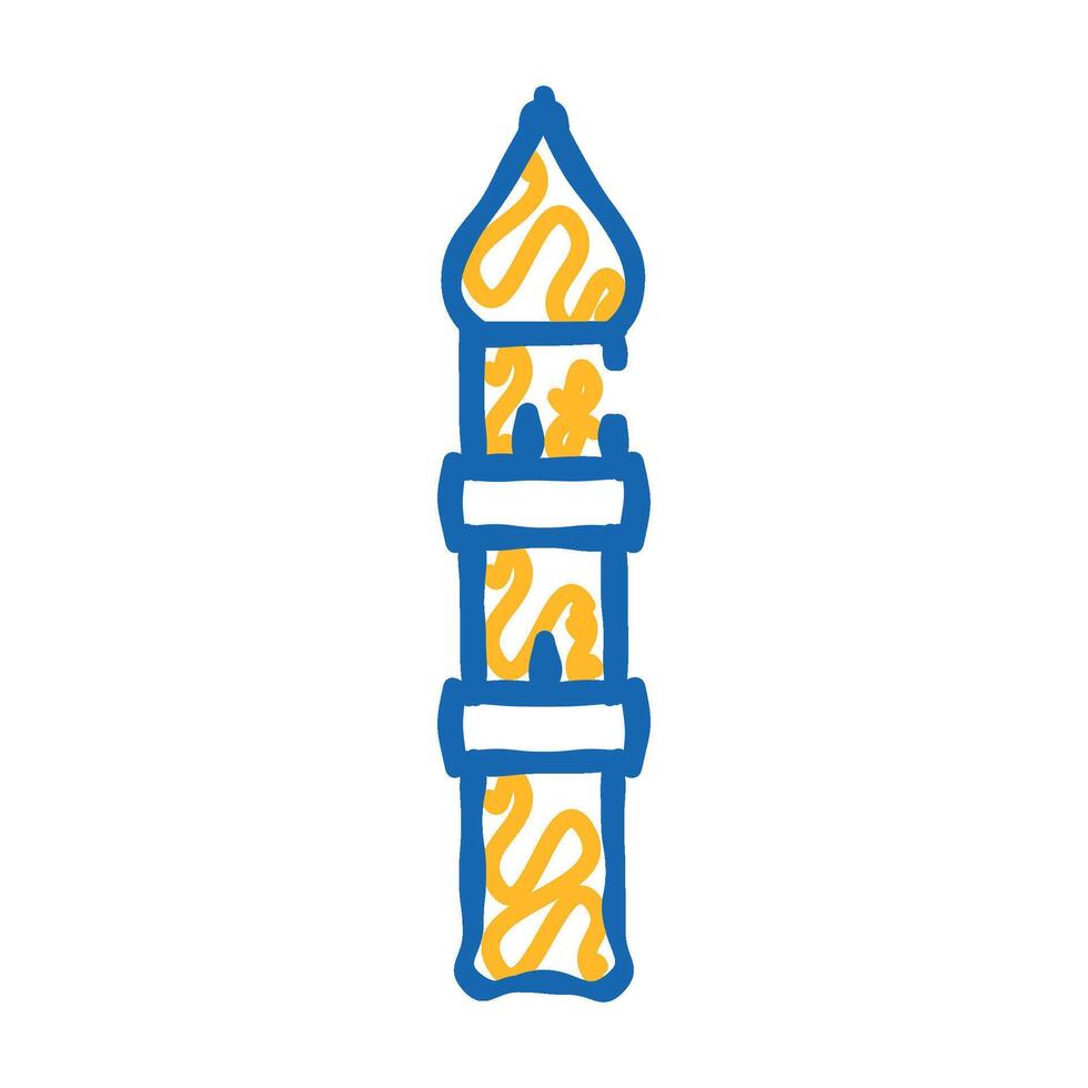 minaret tower icon doodle illustration vector