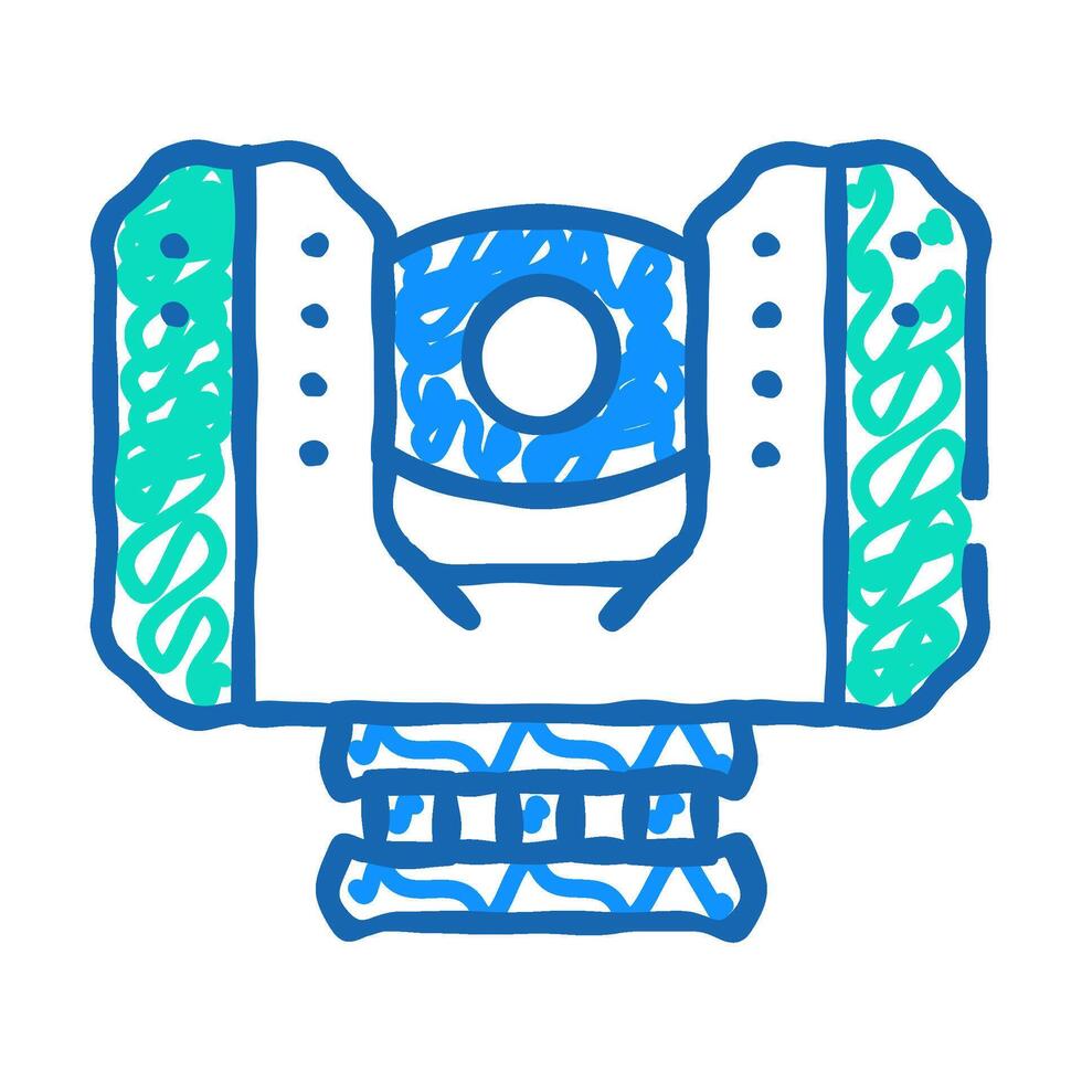 laser scanner device icon doodle illustration vector