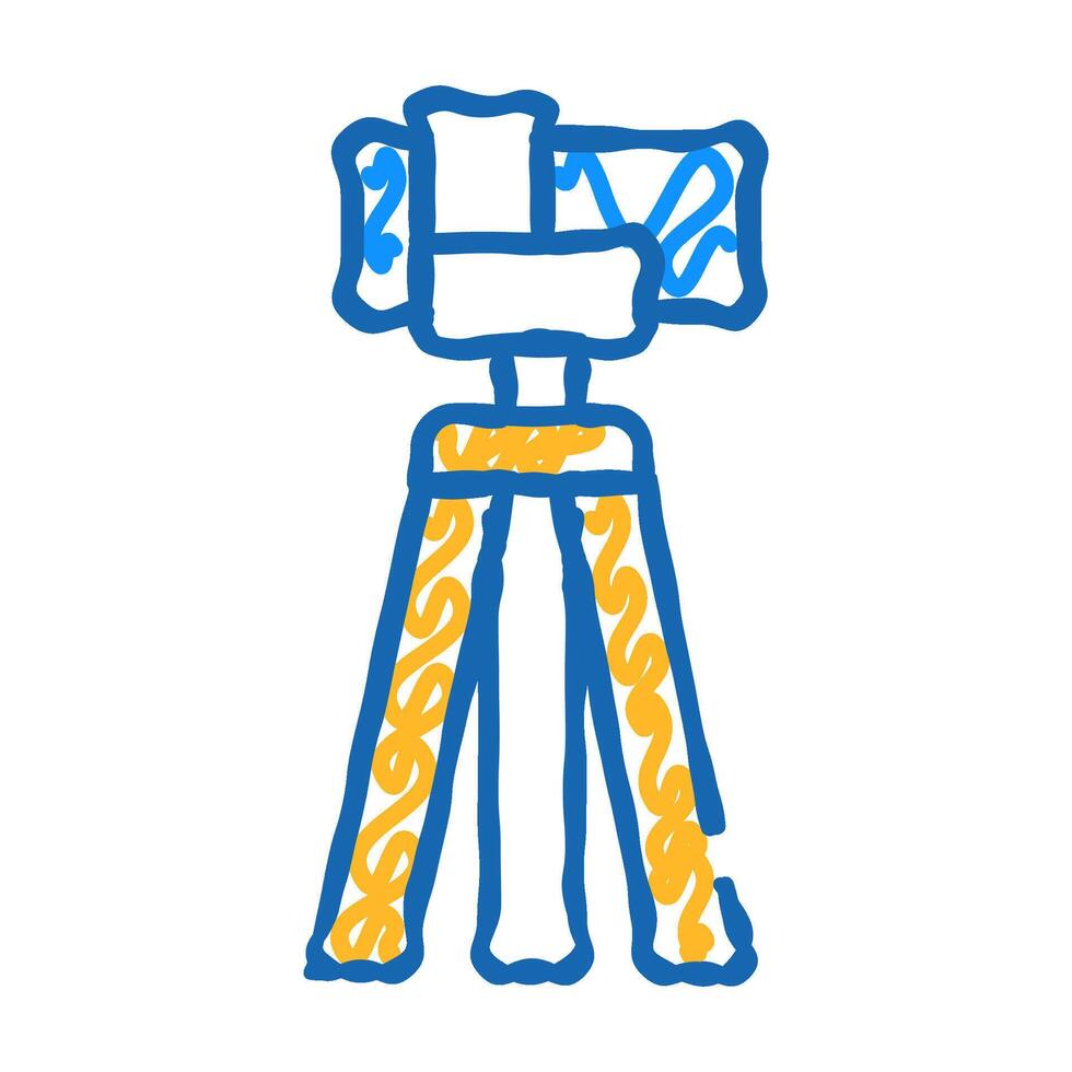 theodolite, vertical projection device icon doodle illustration vector