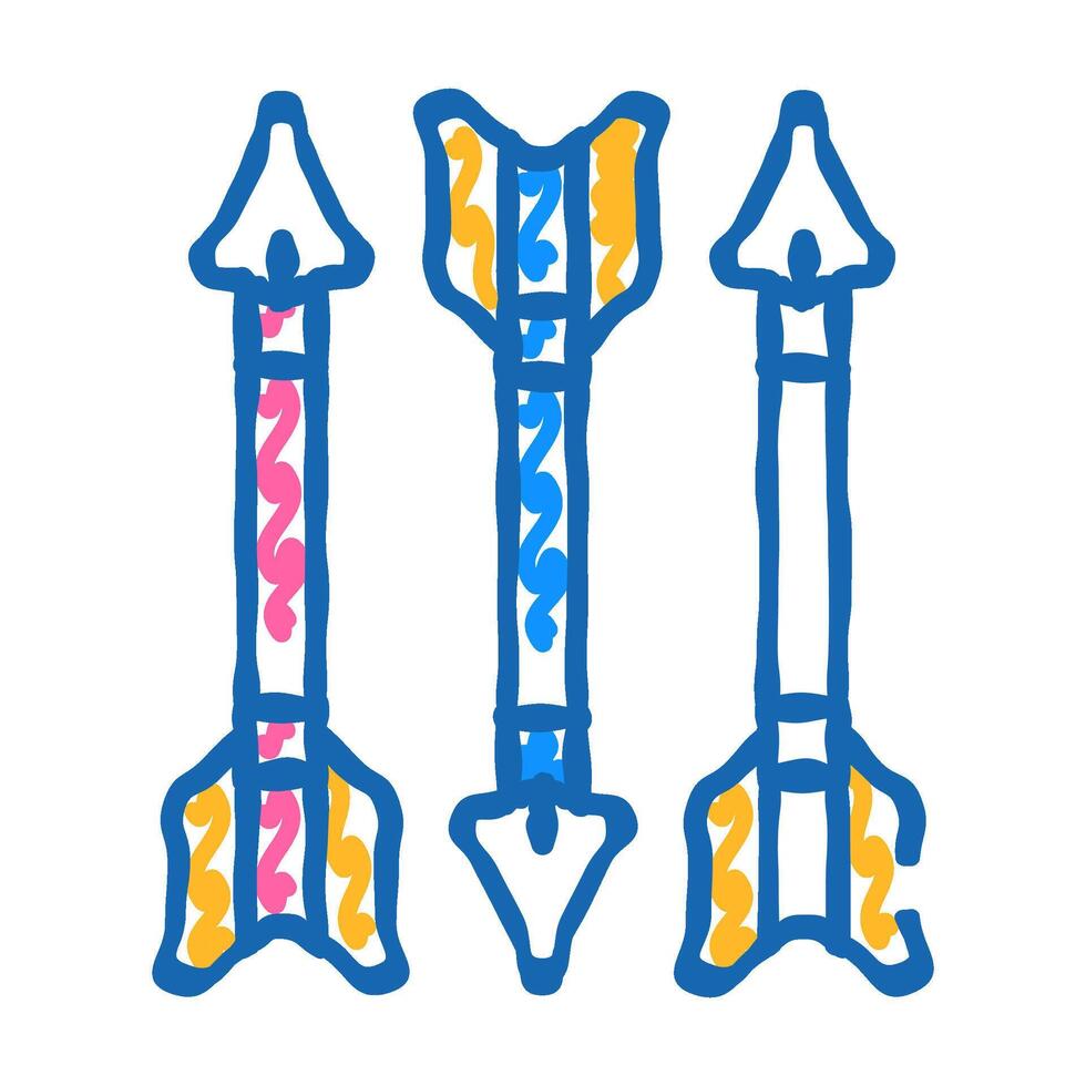 arrows bolts icon doodle illustration vector