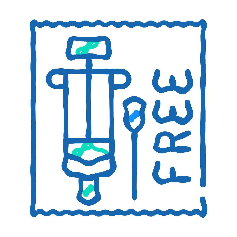 free healthcare medical syringe icon doodle illustration vector