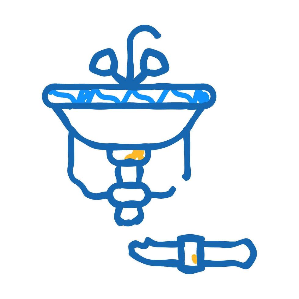 pipe repair icon doodle illustration vector