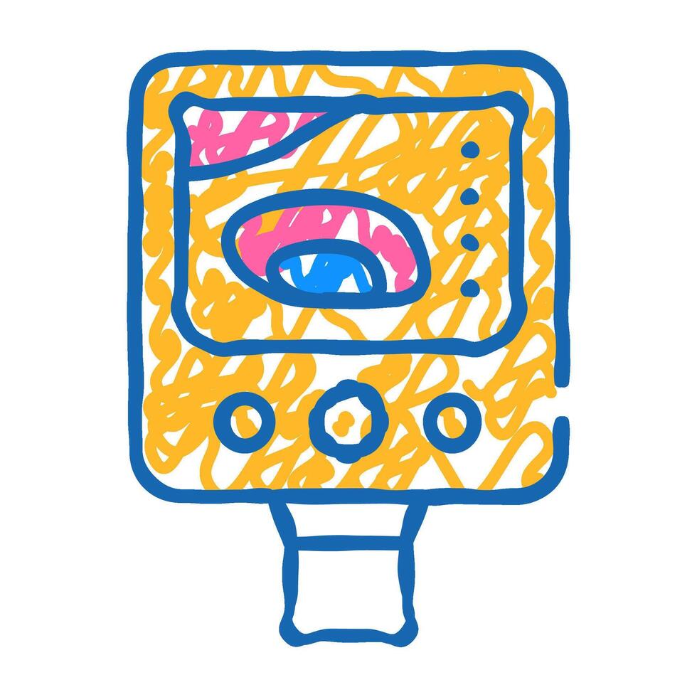 pyrometer device icon doodle illustration vector