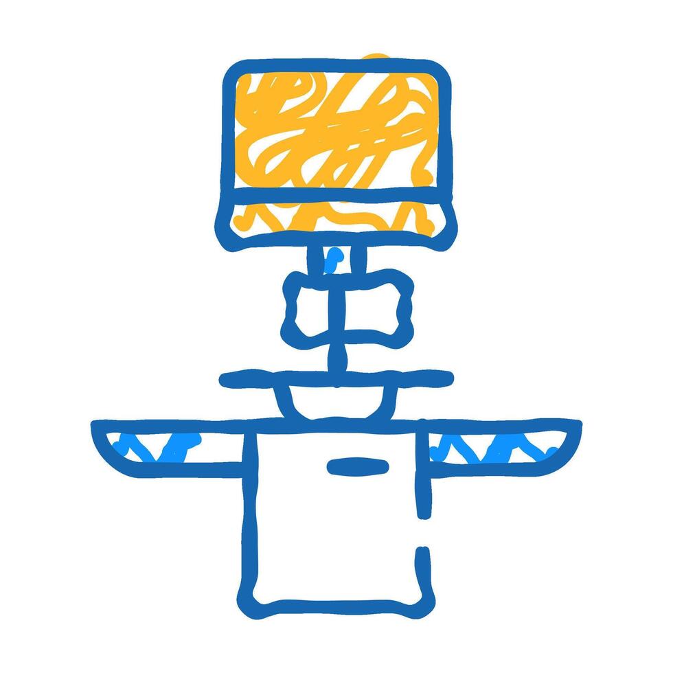 payment terminal icon doodle illustration vector