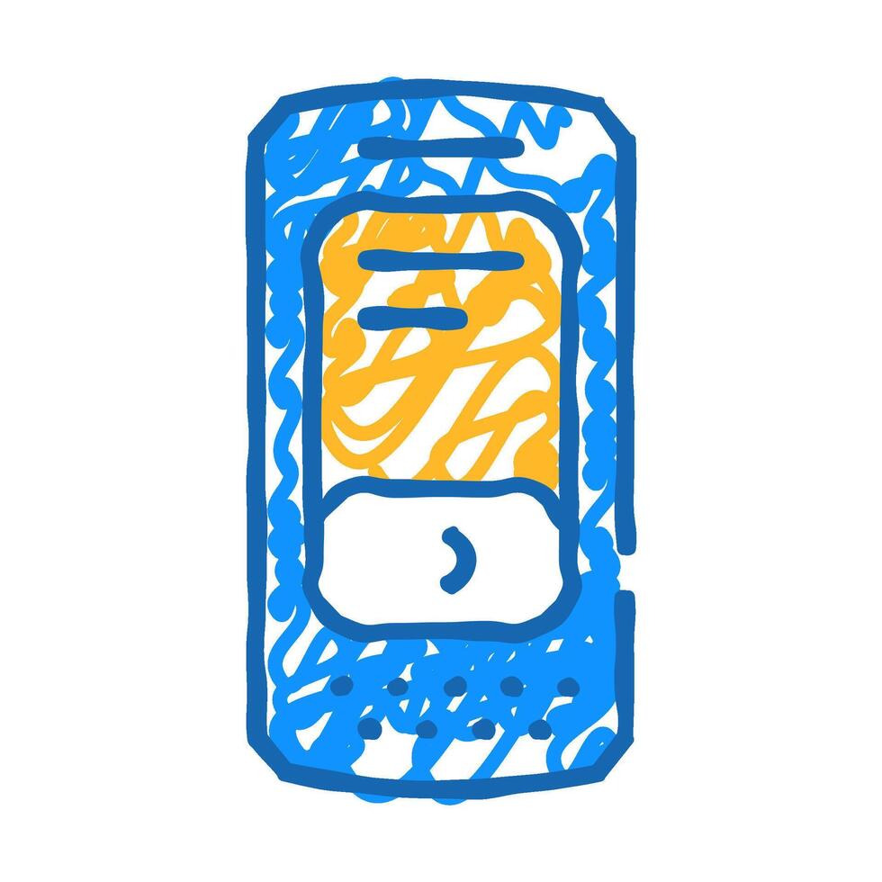 data collection terminal icon doodle illustration vector