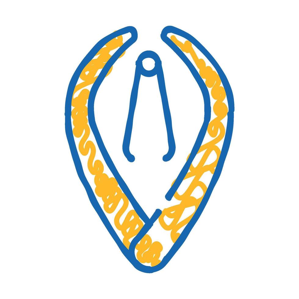 calipers pottery tool icon doodle illustration vector