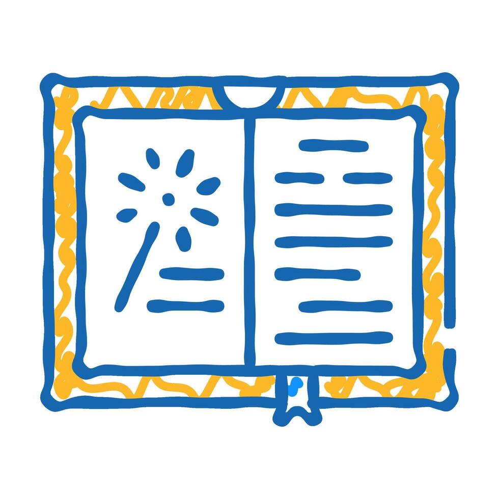 fantasy book icon doodle illustration vector