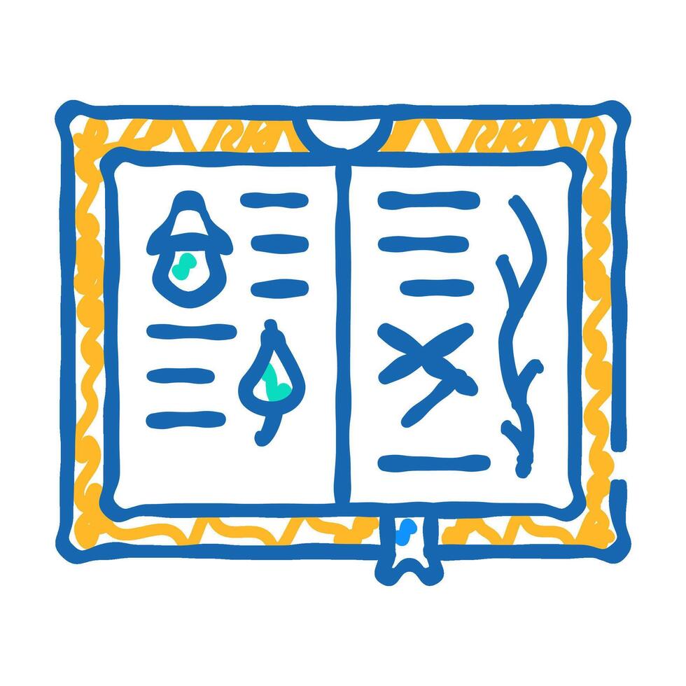 sketch book icon doodle illustration vector