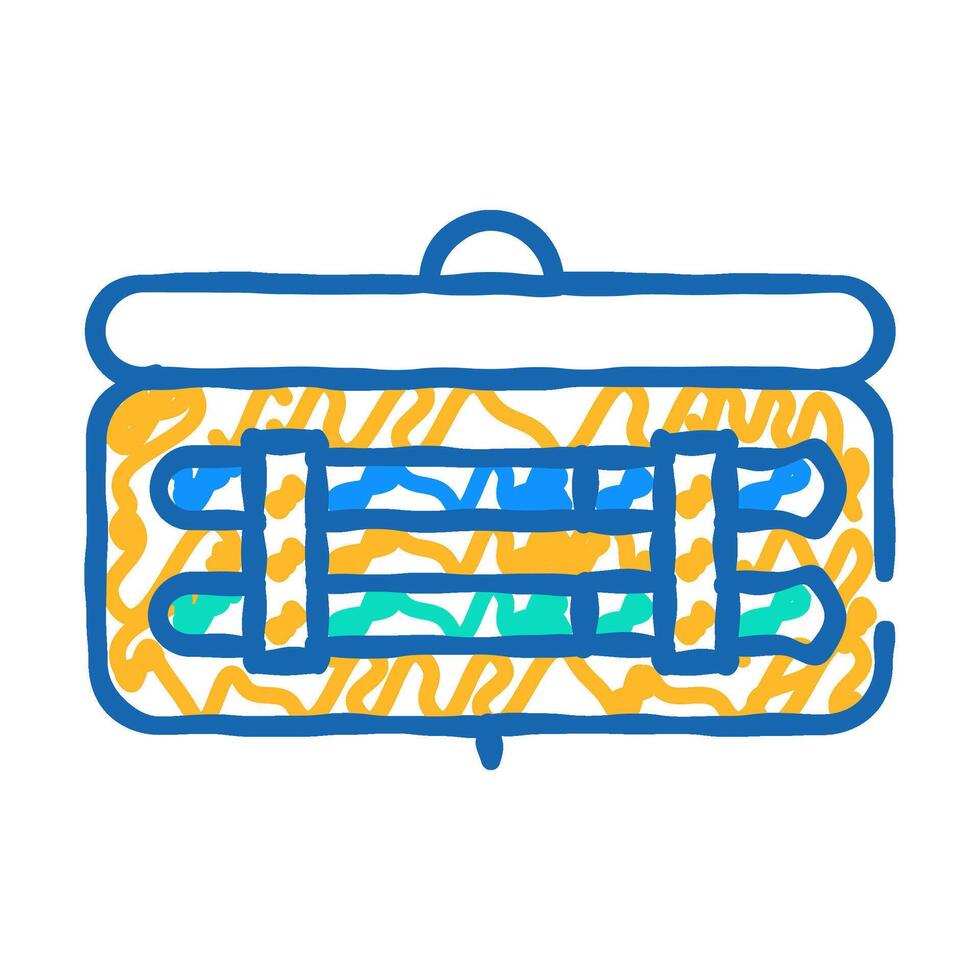 insulin injection set box icon doodle illustration vector