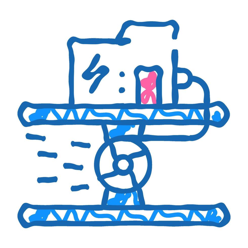 hydro generator icon doodle illustration vector