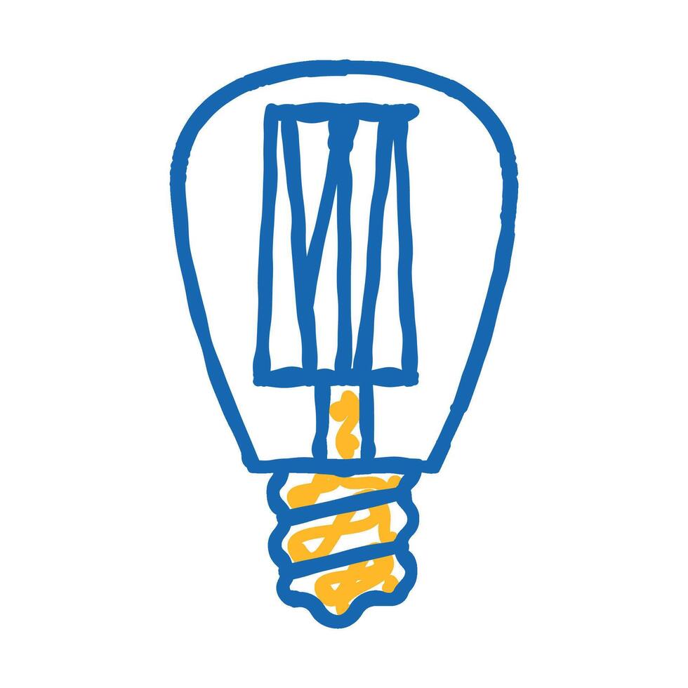 lightbulb lamp icon doodle illustration vector