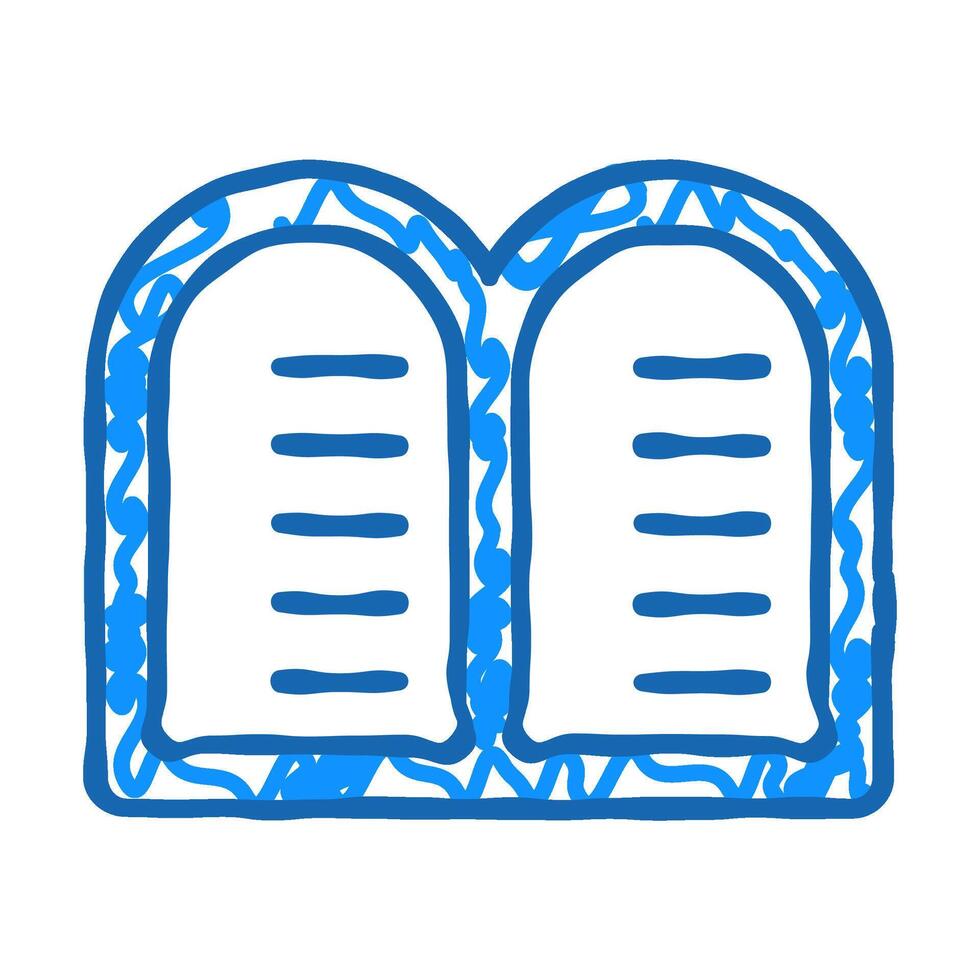 tablets of stone icon doodle illustration vector