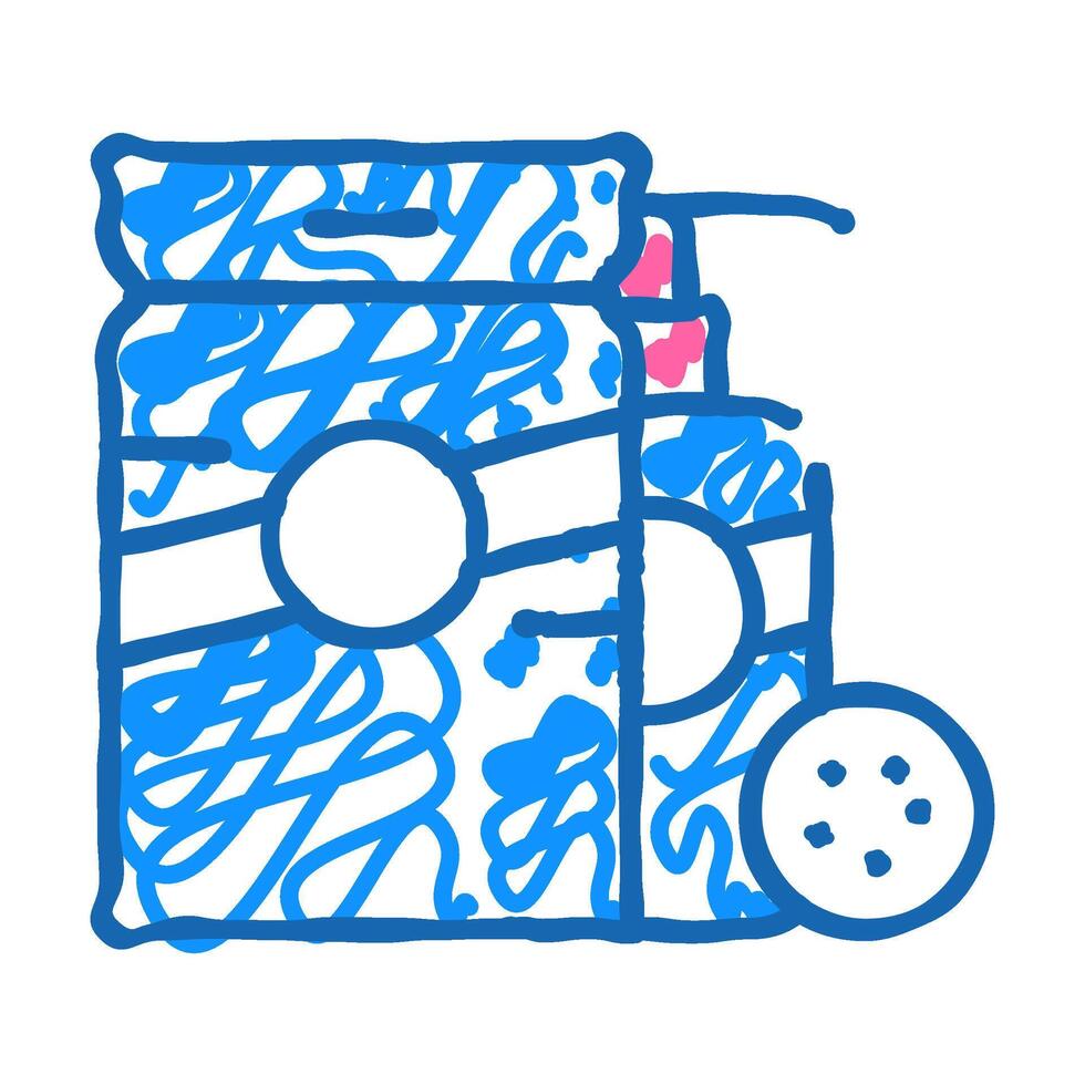 peeling ge, soap and face scrubs icon doodle illustration vector
