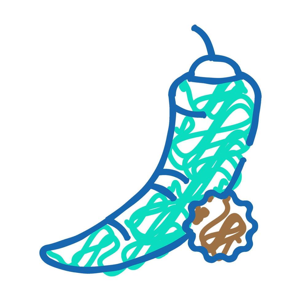 spicy pepper allergy icon doodle illustration vector