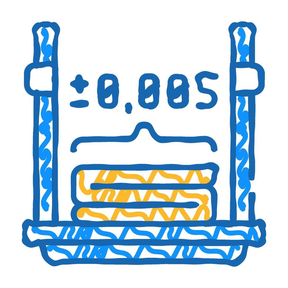 accuracy of 3d printing icon doodle illustration vector