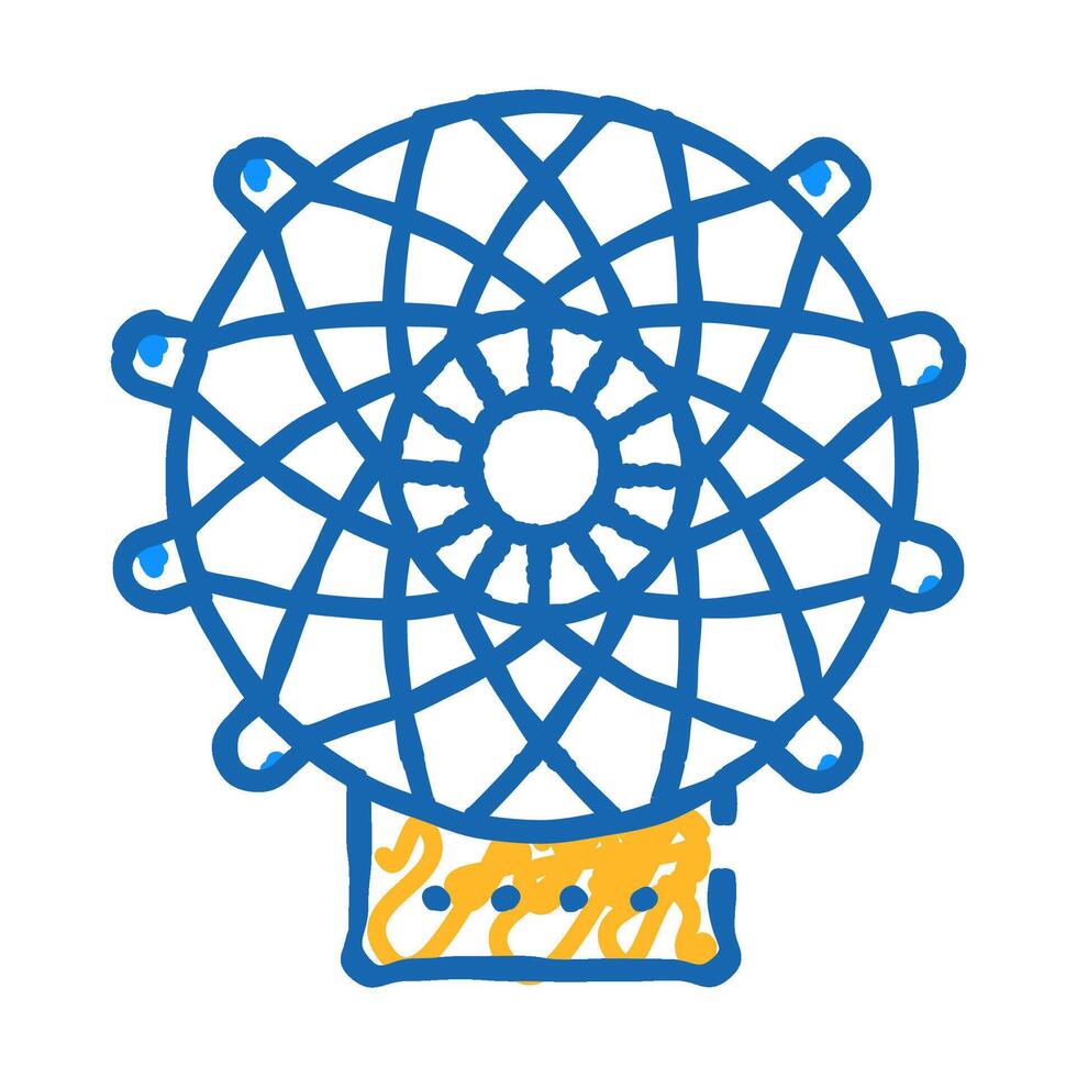 carbon fiber weaving loom icon doodle illustration vector