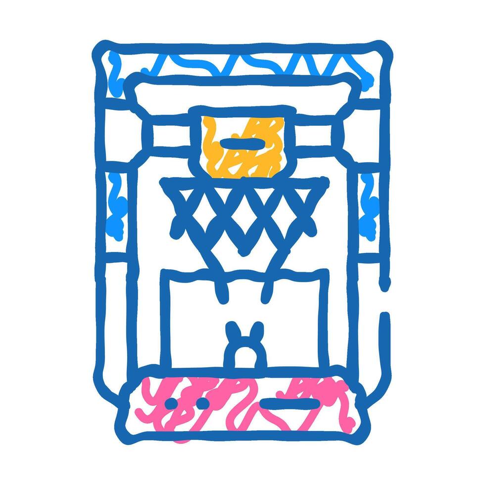 based on stereolithography 3d printer icon doodle illustration vector