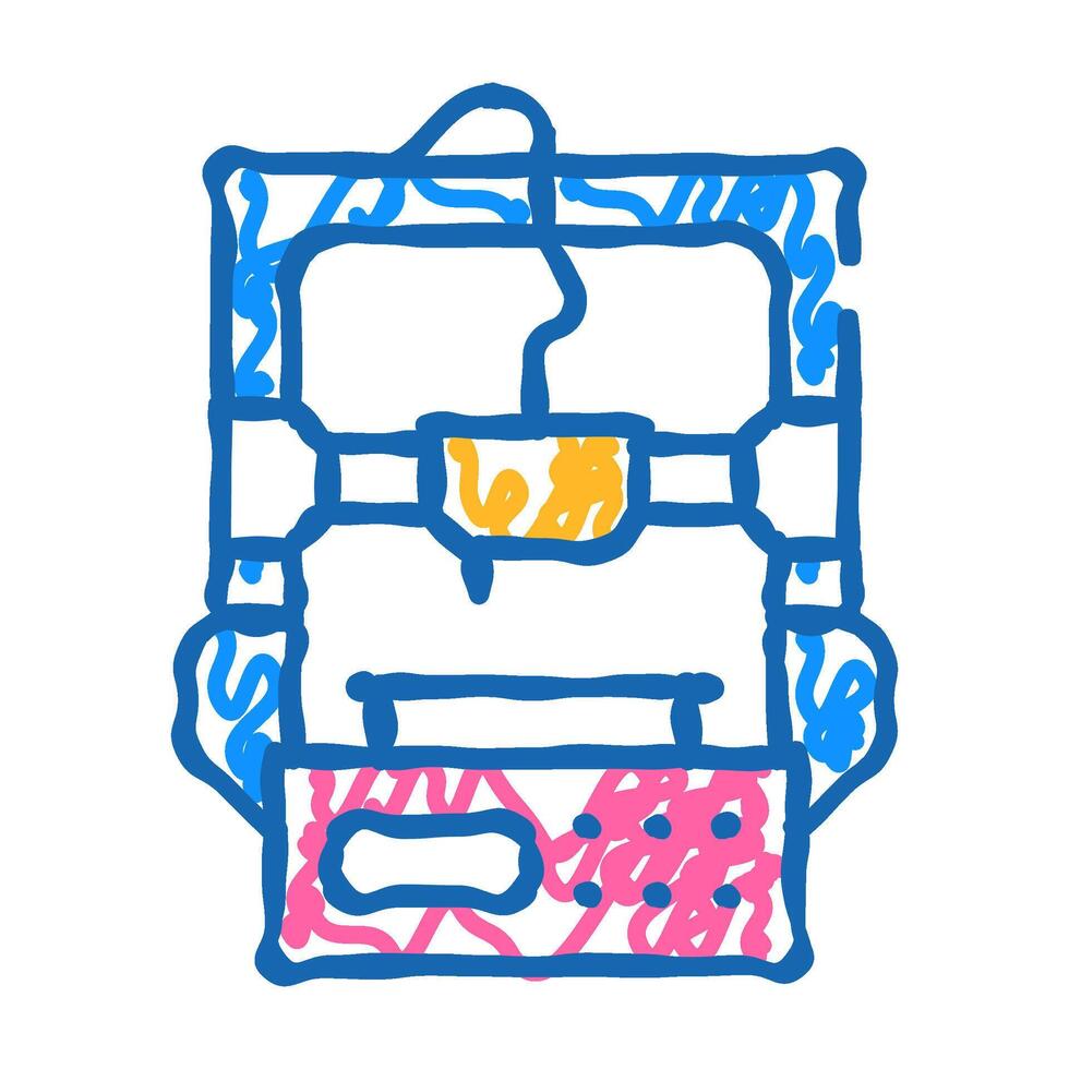 entry level 3d printer icon doodle illustration vector
