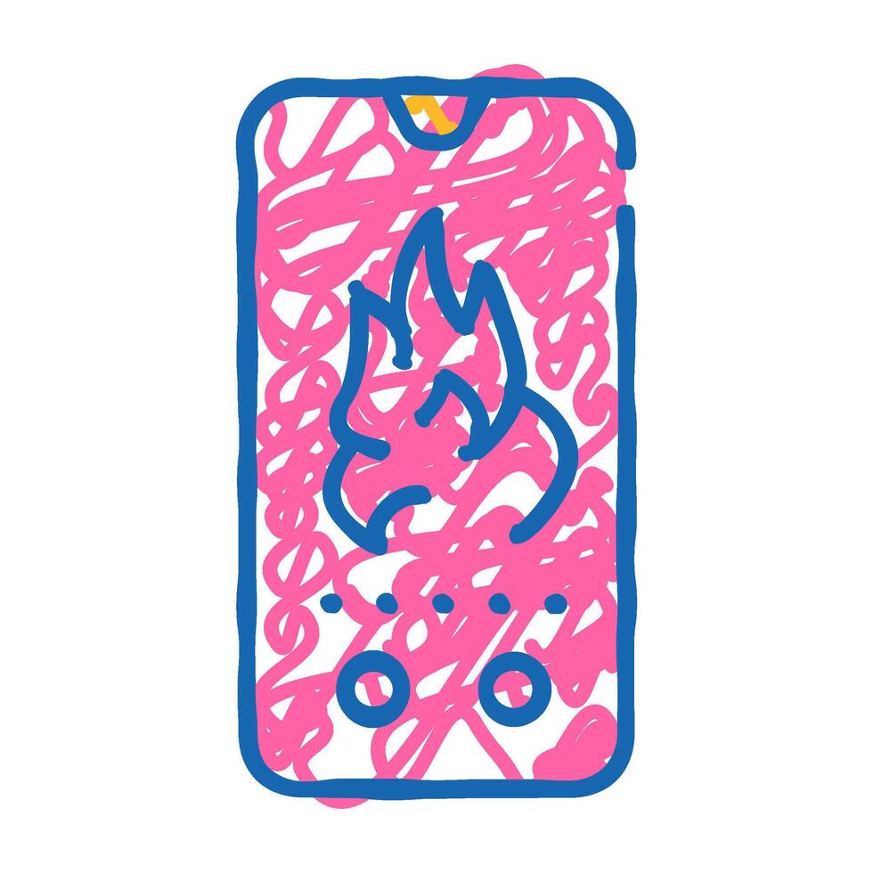 urgent question and calling to call center icon doodle illustration vector