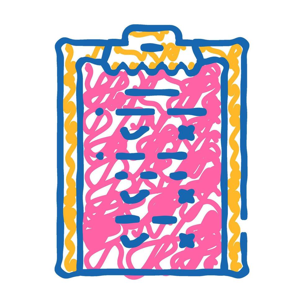check list or questionnaire call center icon doodle illustration vector