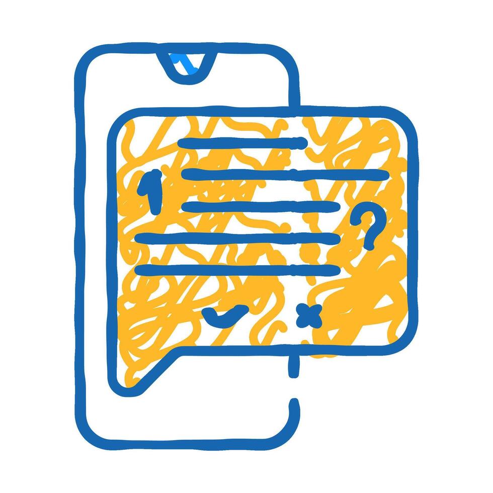 answer on question call center icon doodle illustration vector