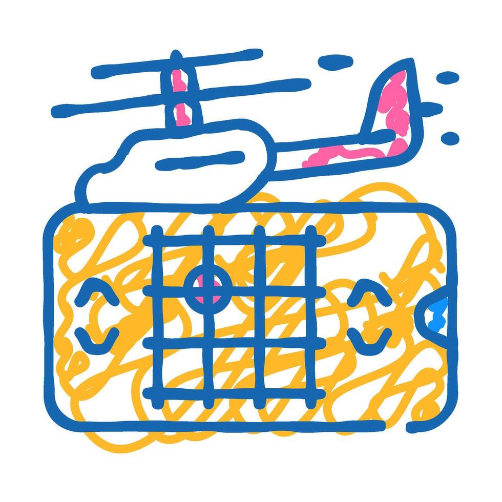 toy controlling with phone app icon doodle illustration vector