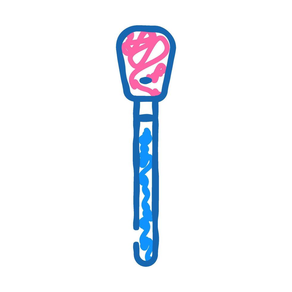 stick for cleaning fragile items icon doodle illustration vector