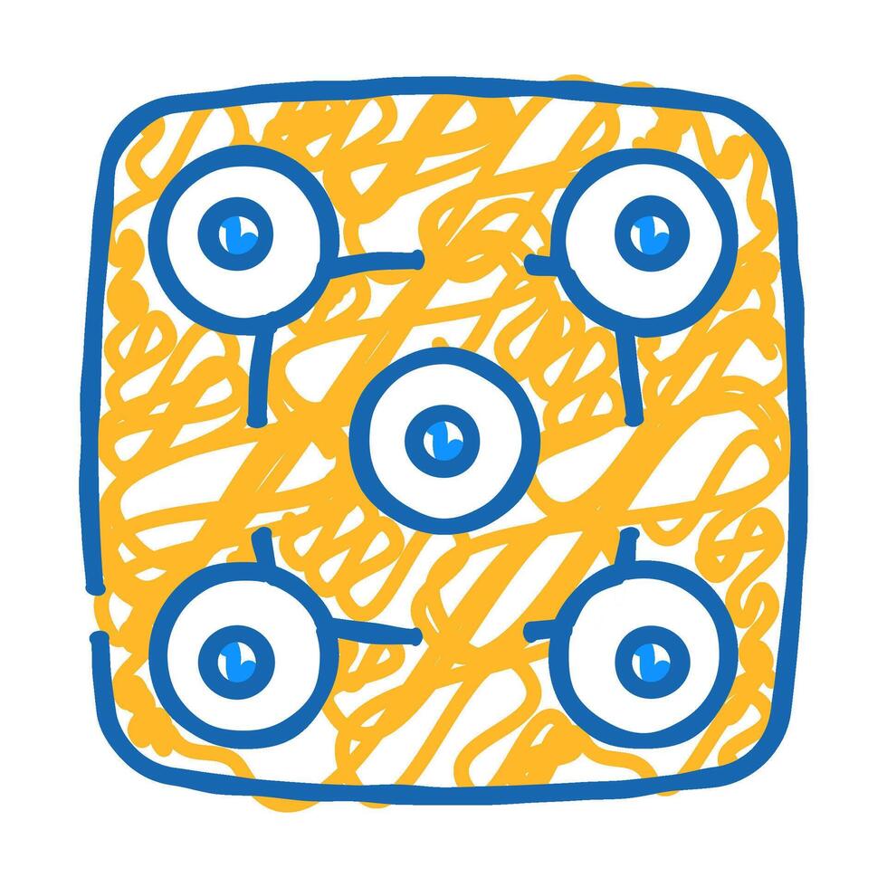 ceiling panoramic camera icon doodle illustration vector