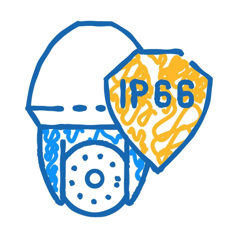 dust and moisture protection standard camera ip68 icon doodle illustration vector