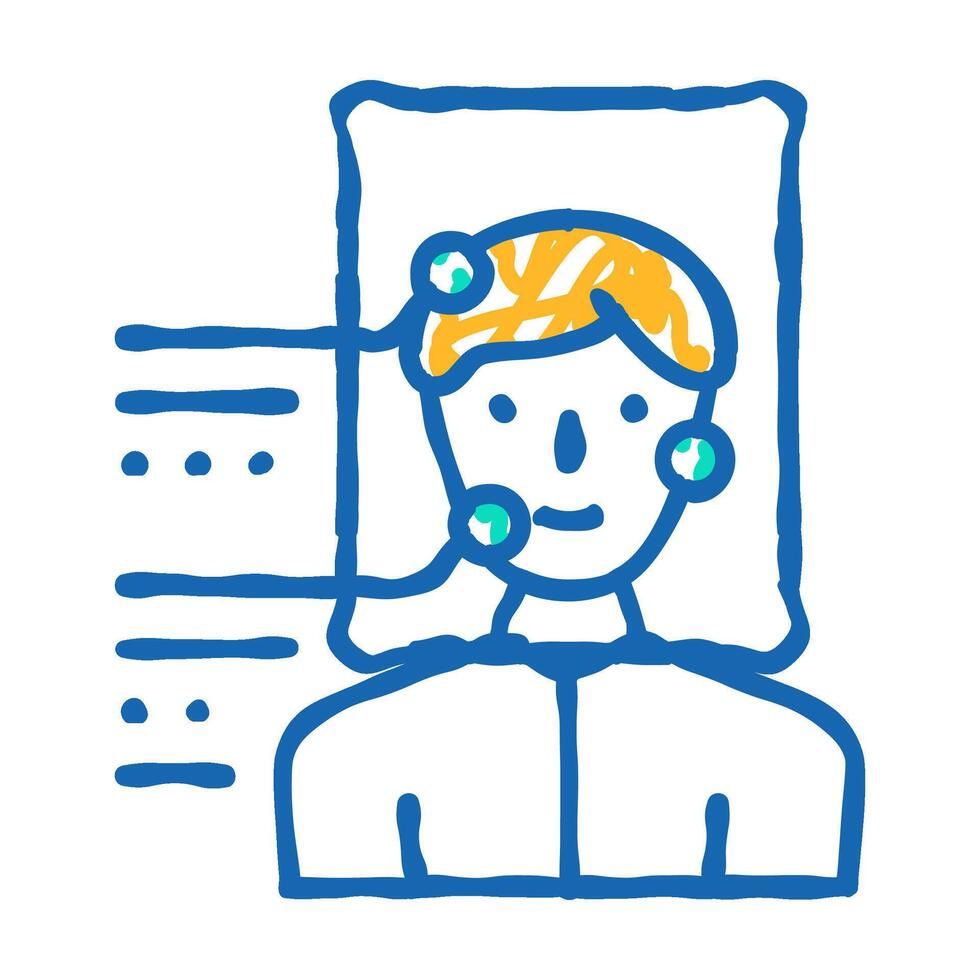identity identification flat icon doodle illustration vector